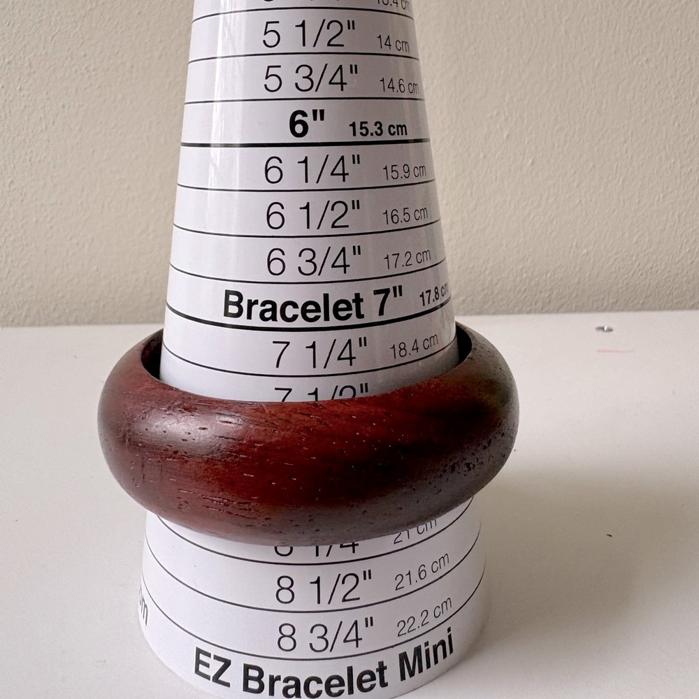 Boho wooden bangle | bracelet size 8”